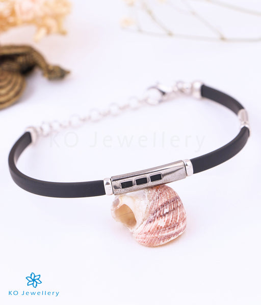 Modern design Men bracelet. Shop pure silver jewellery online