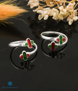 The Basant Silver Toe-Rings (Front open)