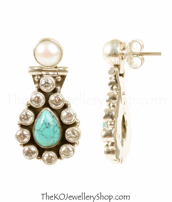 ear studs design 92.5 sterling silver jewellery 