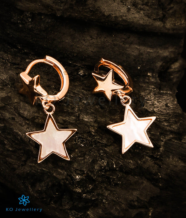 The Shooting Star Silver Rosegold Hoops