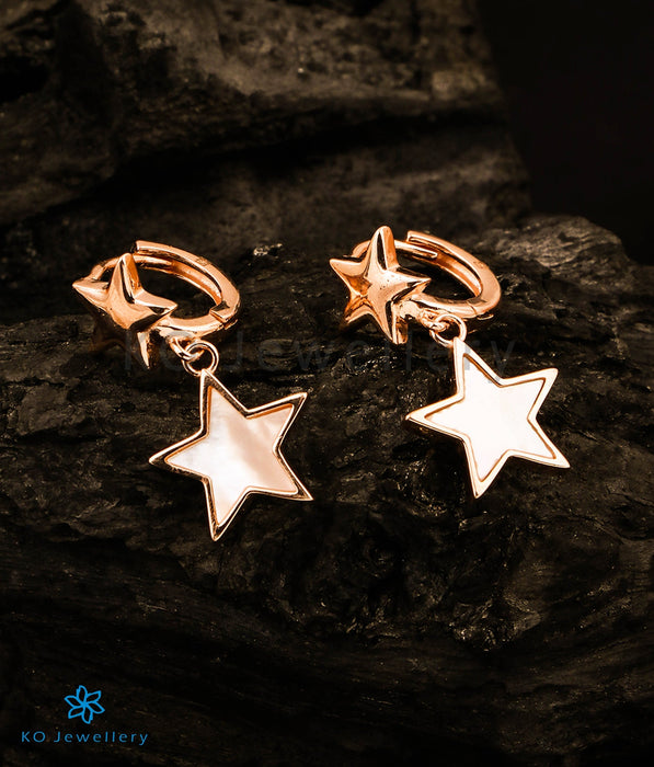 The Shooting Star Silver Rosegold Hoops