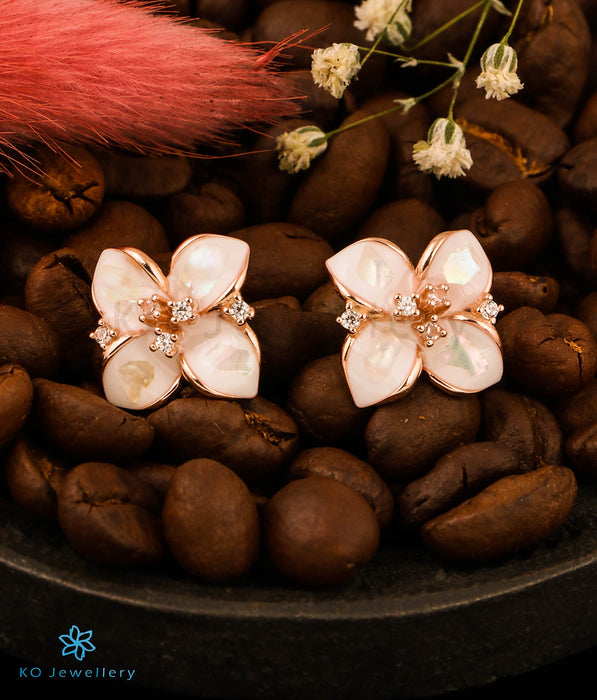 The Floral Fantasy Silver Rosegold Earstuds