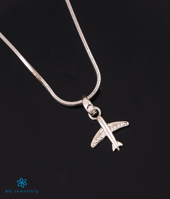 The Flying Plane Silver Pendant