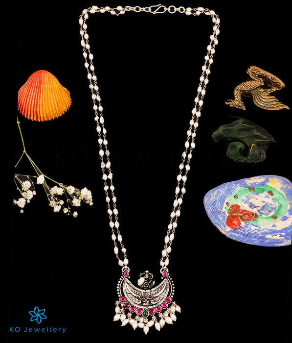 The Manvita Kokkethathi Silver Pearl Necklace