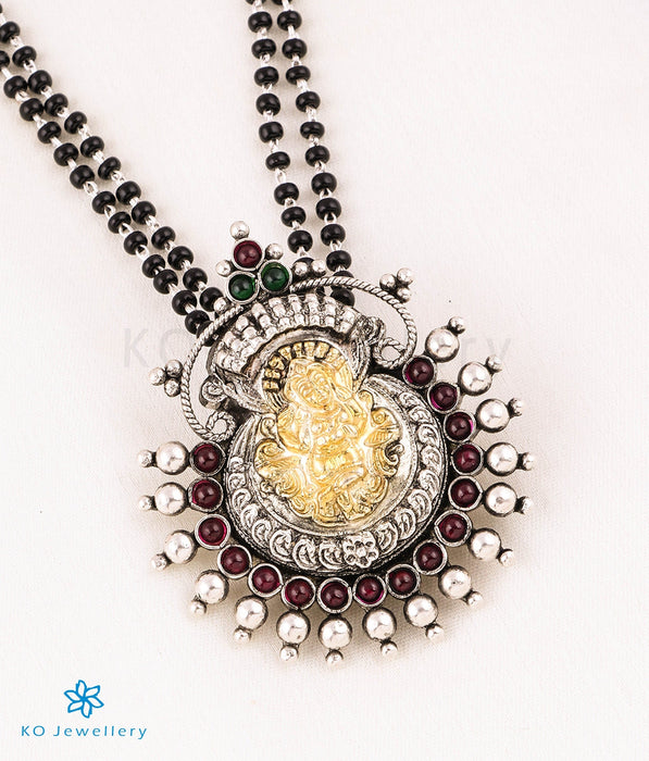 The Apsara Silver Lakshmi Mangalsutra Necklace