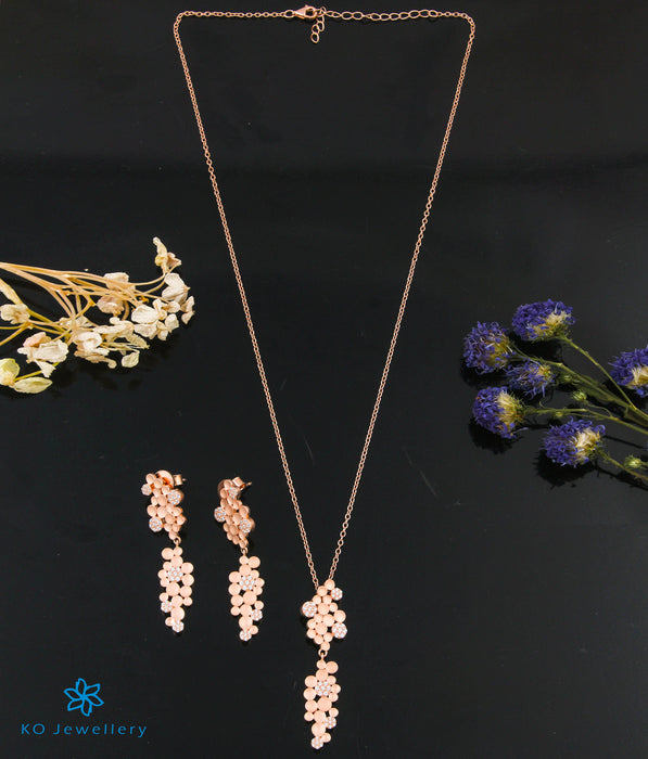 The Anahata Silver Rose-gold Necklace Set