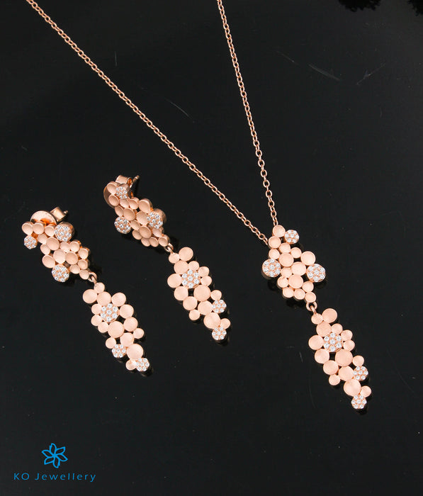 The Anahata Silver Rose-gold Necklace Set