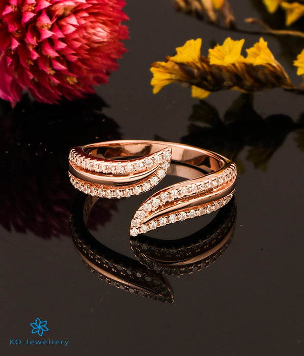 The Wraparound Silver Open Rosegold Finger Ring