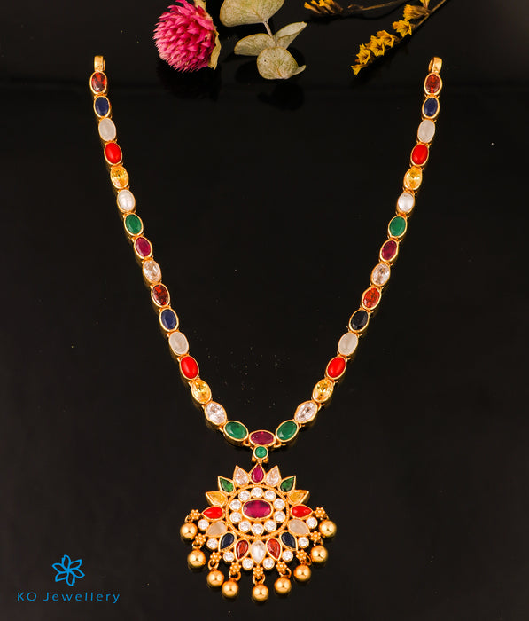 The Kshama Silver Navarathna Necklace