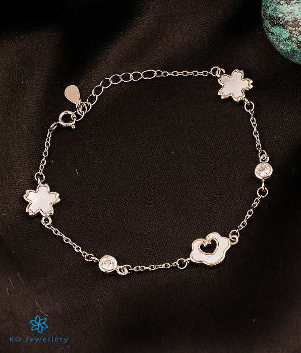 The White Flower Silver Bracelet