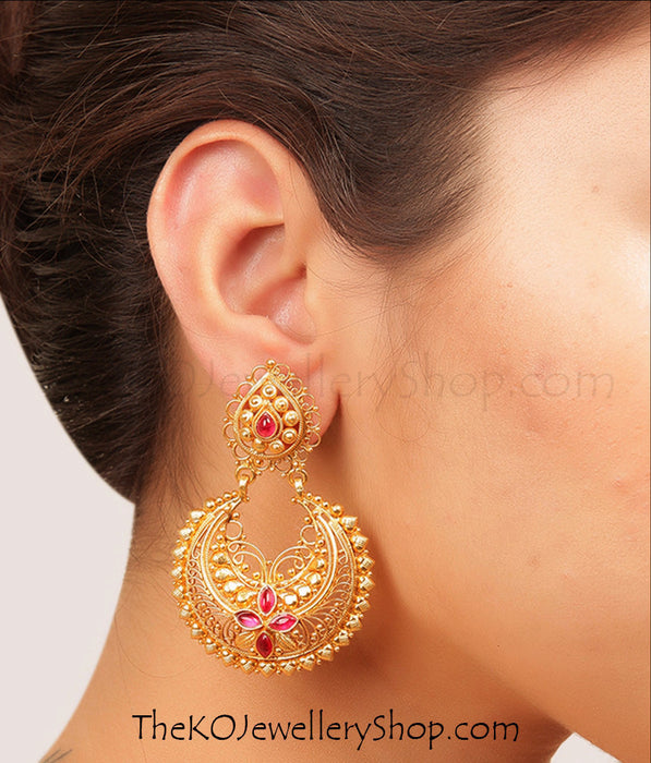 The Vidisha Silver Chand-Bali Earrings