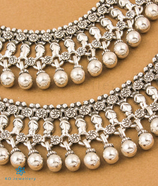 The Madhurya Silver Bridal Anklets