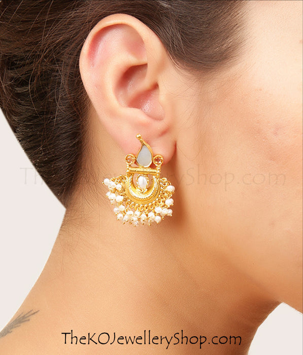 Online shopping gold plated pure silver earrings for women