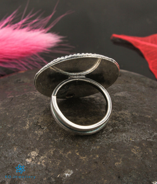 The Chakra Silver Finger Ring (Oxidised)