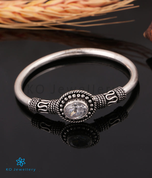 The Paritosh Silver Baby Gemstone Bracelet (Single/White/1-6 yrs)