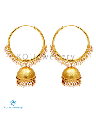 The Arohi Silver Pearl Bali-Jhumka