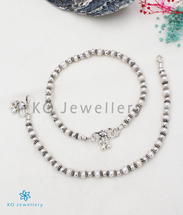 The Silver Pearl Anklets (Kids) - KO Jewellery