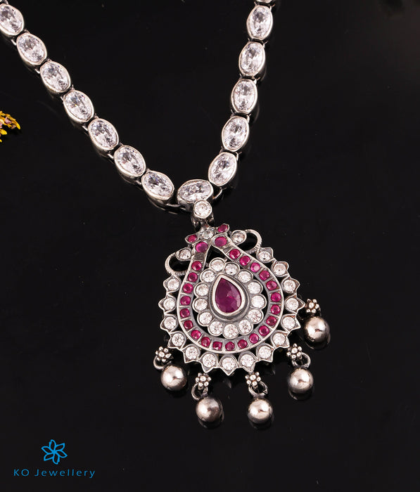 The Tanvi Silver Kemp Necklace (Oxidised)