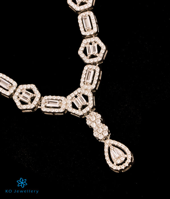 The Artdeco Sparkle Silver Necklace Set