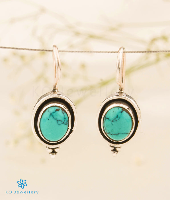 The Latika Silver Gemstone Earrings (Turquoise)