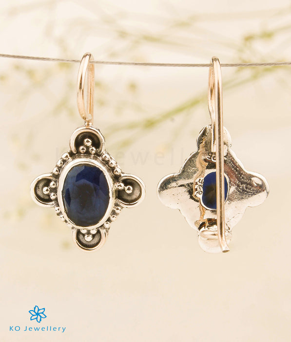 The Ayra Silver Gemstone Earrings (Blue)