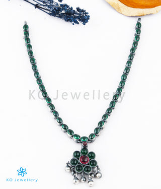 The Samprathi Silver Reversible Addige Necklace (Oxidised)