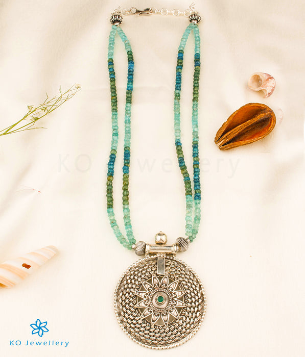 The Sasha Silver Apatite Beads Necklace