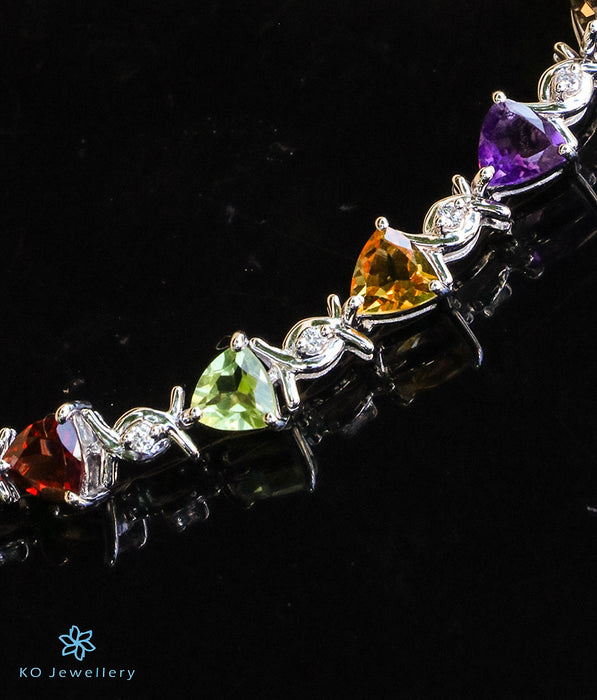 The Rainbow Gemstone Silver Bracelet