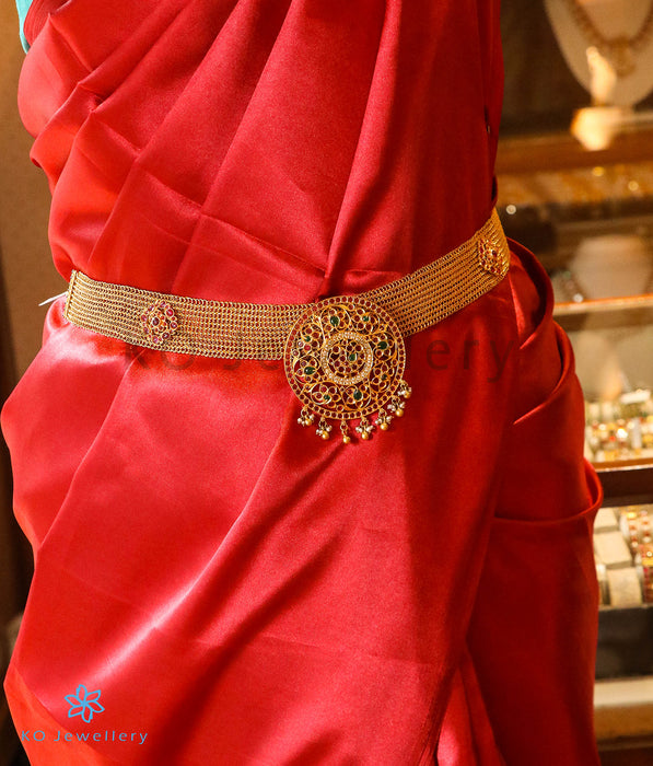 The Vamika Silver Peacock Bridal Necklace/Waist belt