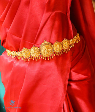 The Jivika Silver Lakshmi Oddiyanam Waist belt