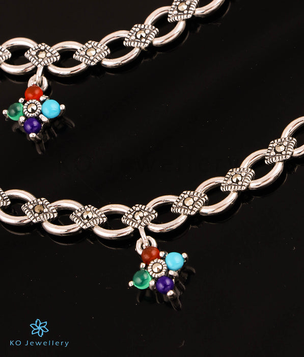 The Starry Charms Silver Marcasite Anklets