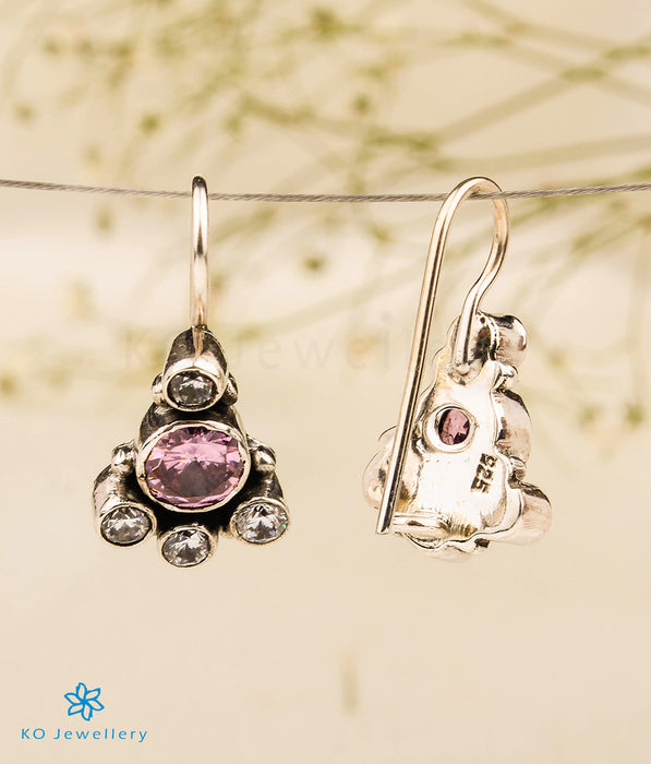 The Apratha Silver Gemstone Earrings (Pink)