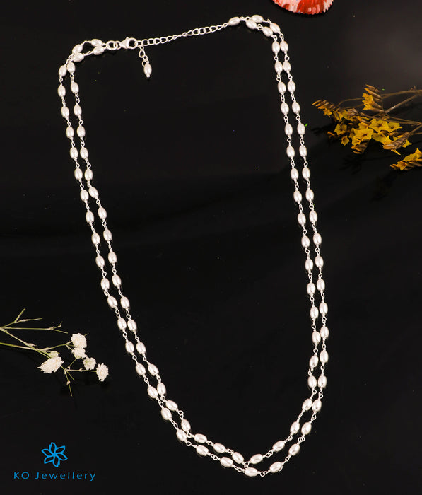 The Pratha 2 layer Silver Necklace