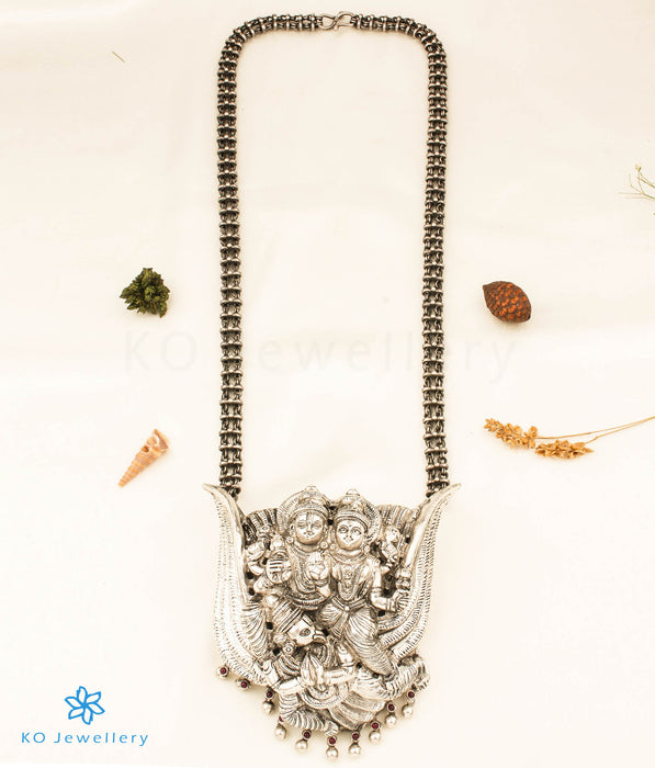 The Lakshmi Narayana Silver Nakkasi  Necklace