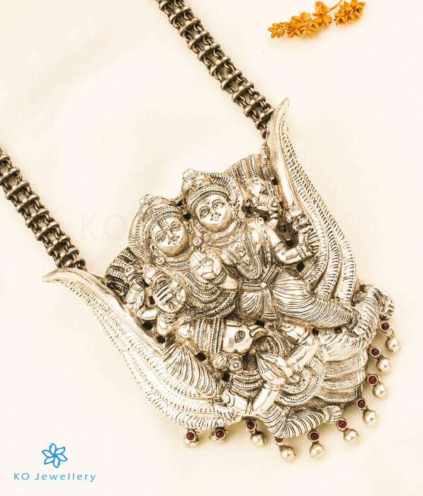 The Lakshmi Narayana Silver Nakkasi  Necklace