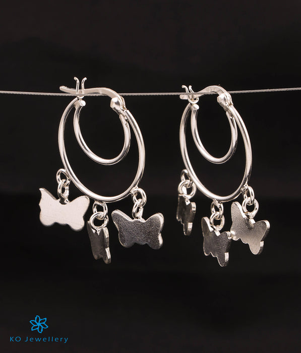 The Butterfly Silver Hoops