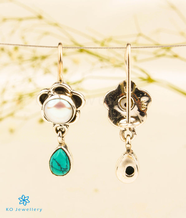 The Vama Silver Gemstone Earrings (Turquoise)