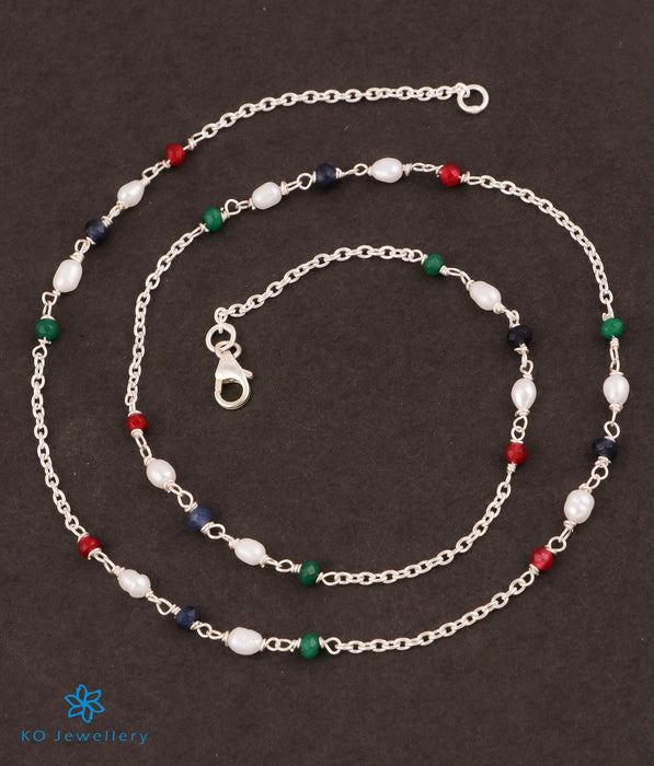 The Multicoloured Pearl Silver Necklace
