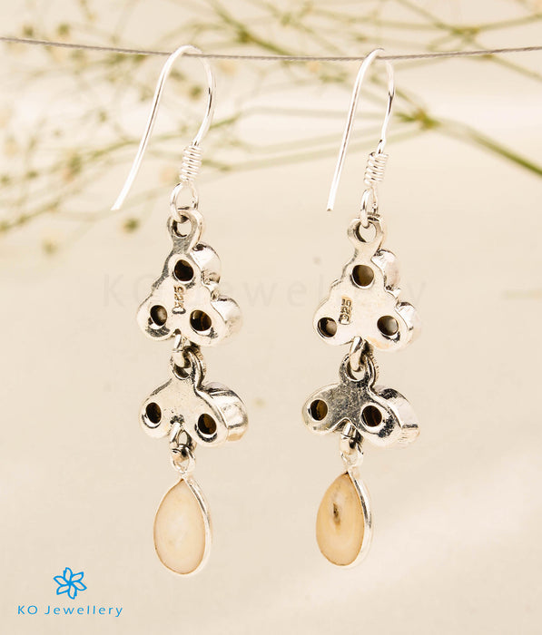 The Barha Silver Gemstone Earrings (Pearl)