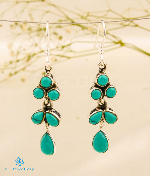 The Barha Silver Gemstone Earrings (Turquoise)