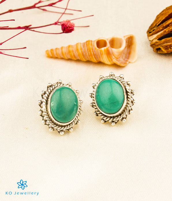 The Cliq Turquoise Silver Earstuds