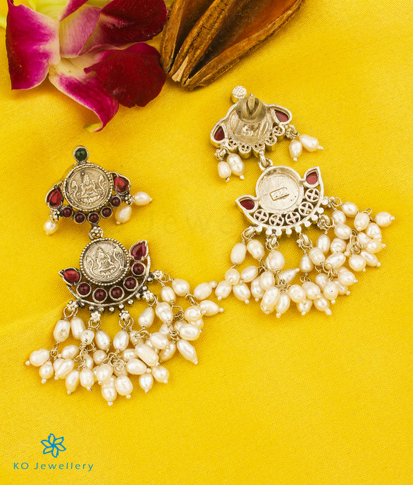 The Saira Lakshmi Silver Pearl Earrings