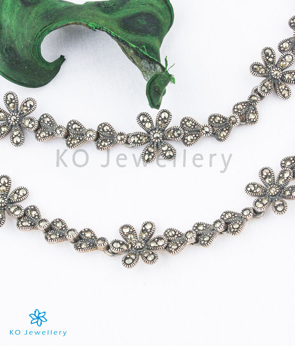 The Bouquet Silver Marcasite Anklets