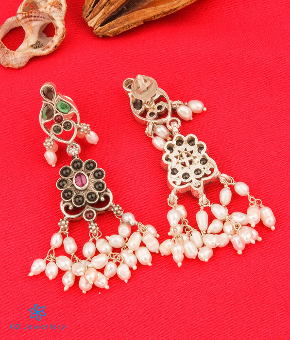 The Aarushi Silver Guttapusalu Necklace (Oxidised/Short)