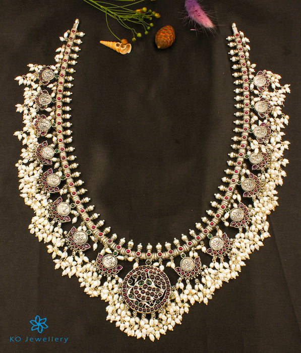 The Saira Silver Guttapusalu Necklace (Long)