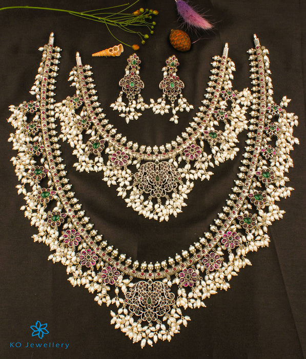 The Sagara Silver Guttapusalu Necklace Set Of 2