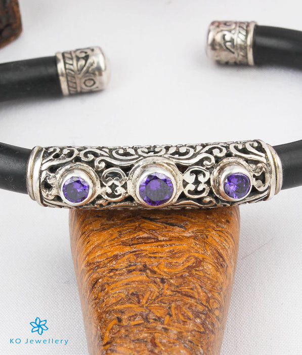 The Sarvam Silver Bracelet (Purple)
