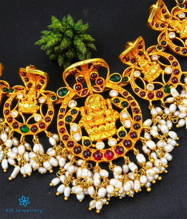The Adishesha Antique Silver Lakshmi Necklace