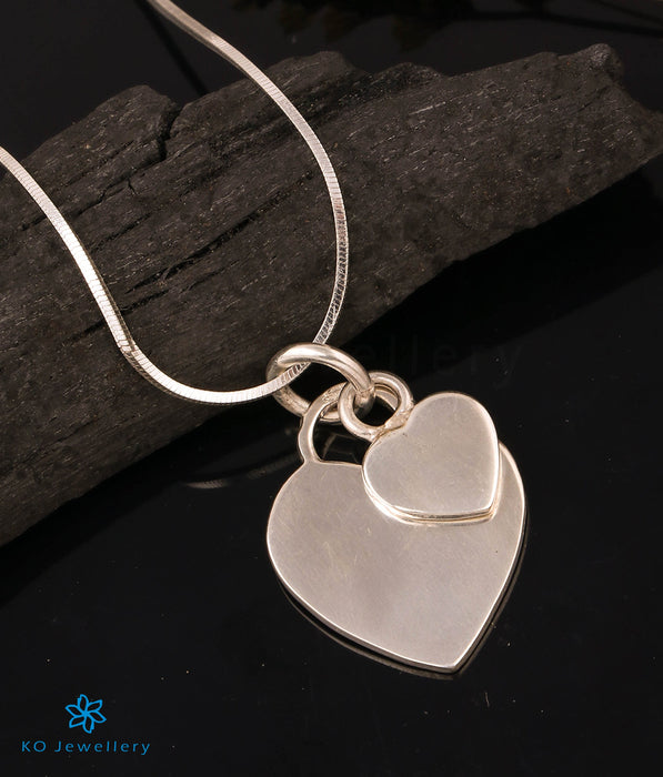 The Twin Heart Silver Necklace
