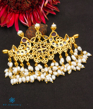 The Tanishka Silver Choker Necklace (White/Vanki)